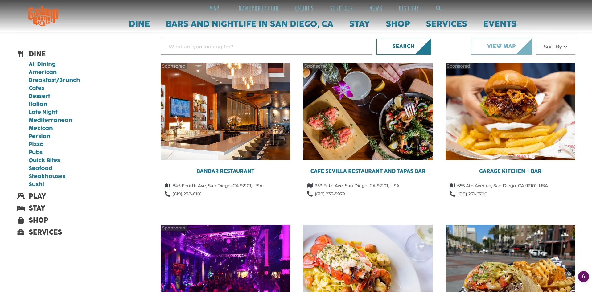 Screenshot of Gaslamp.org's website