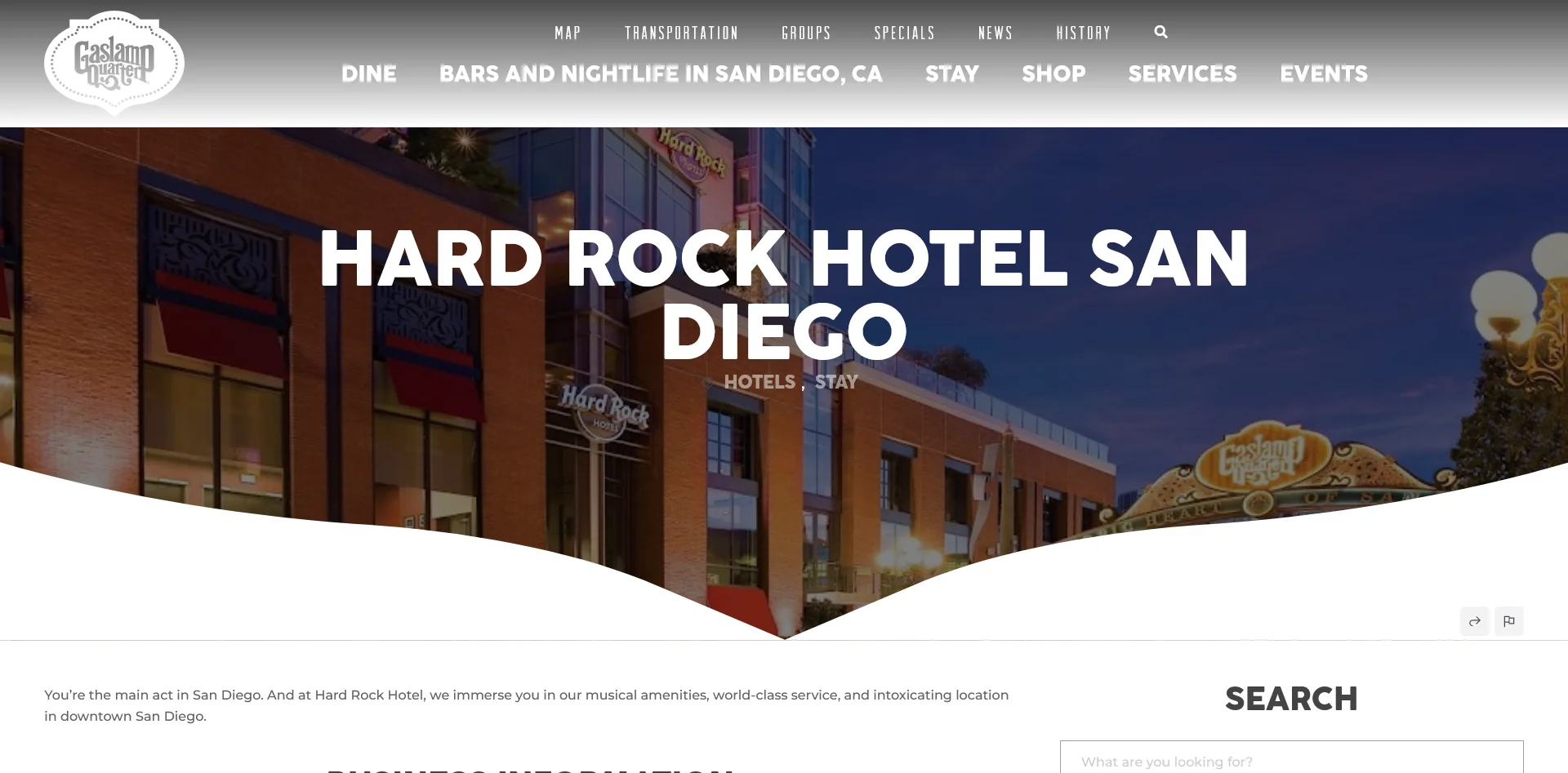 Screenshot of Gaslamp.org's website