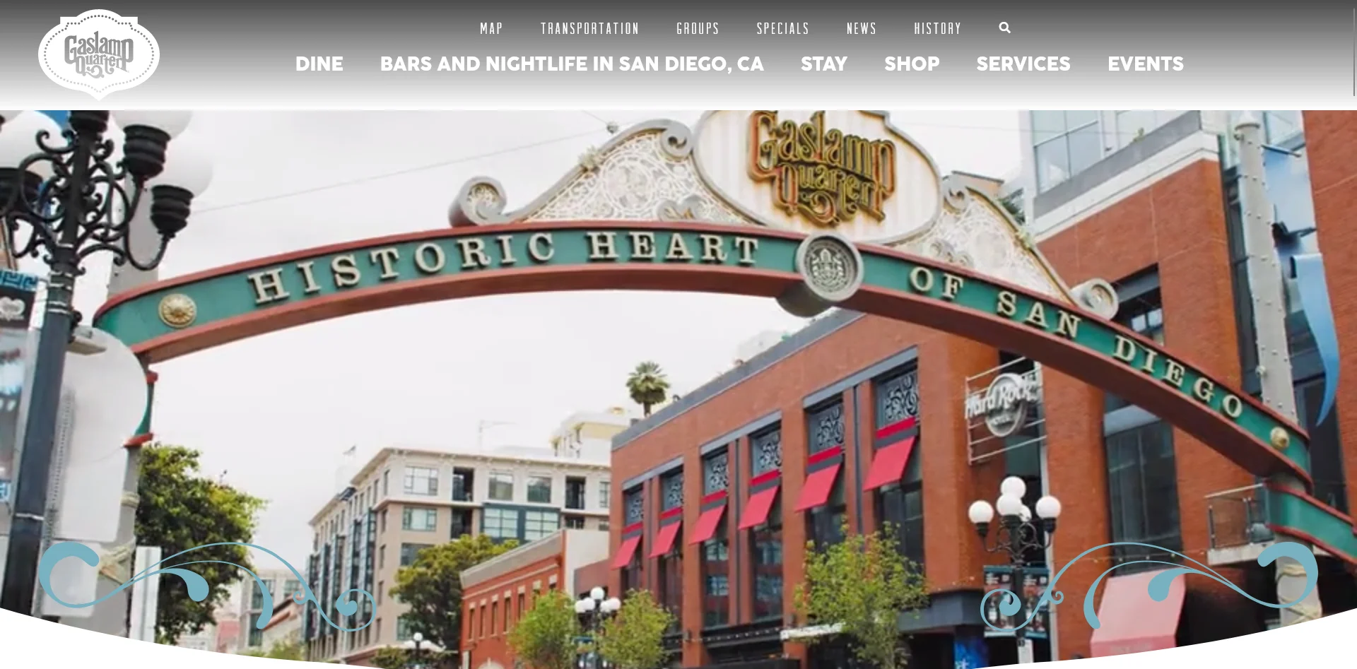 Screenshot of Gaslamp.org's website