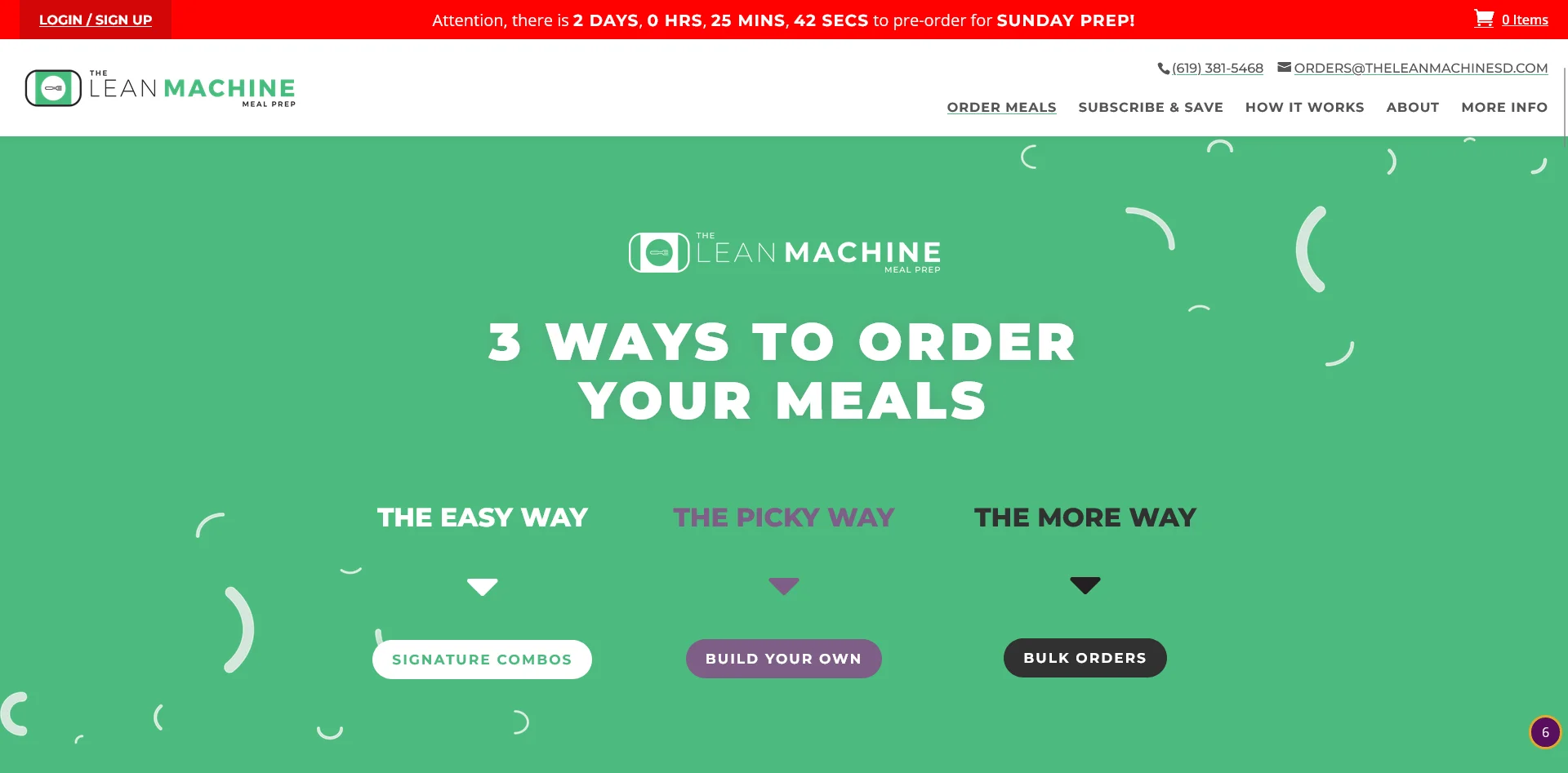 Screenshot of The Lean Machine's website