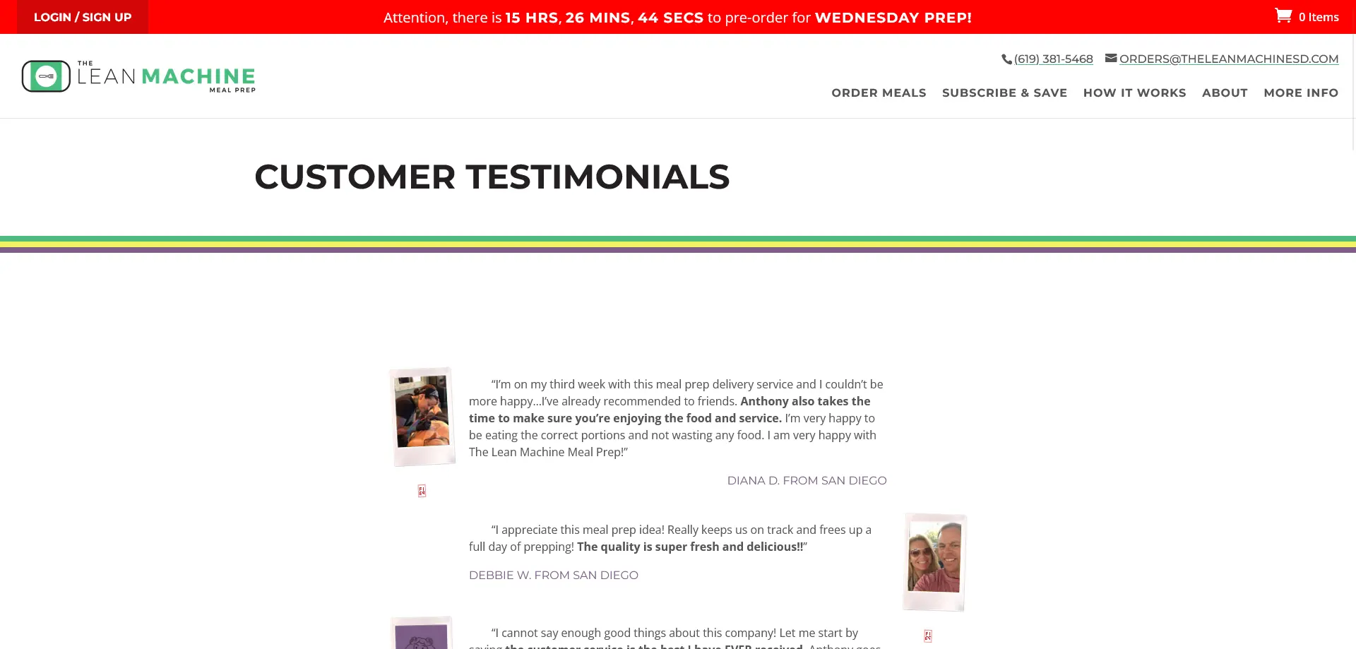Screenshot of The Lean Machine's website