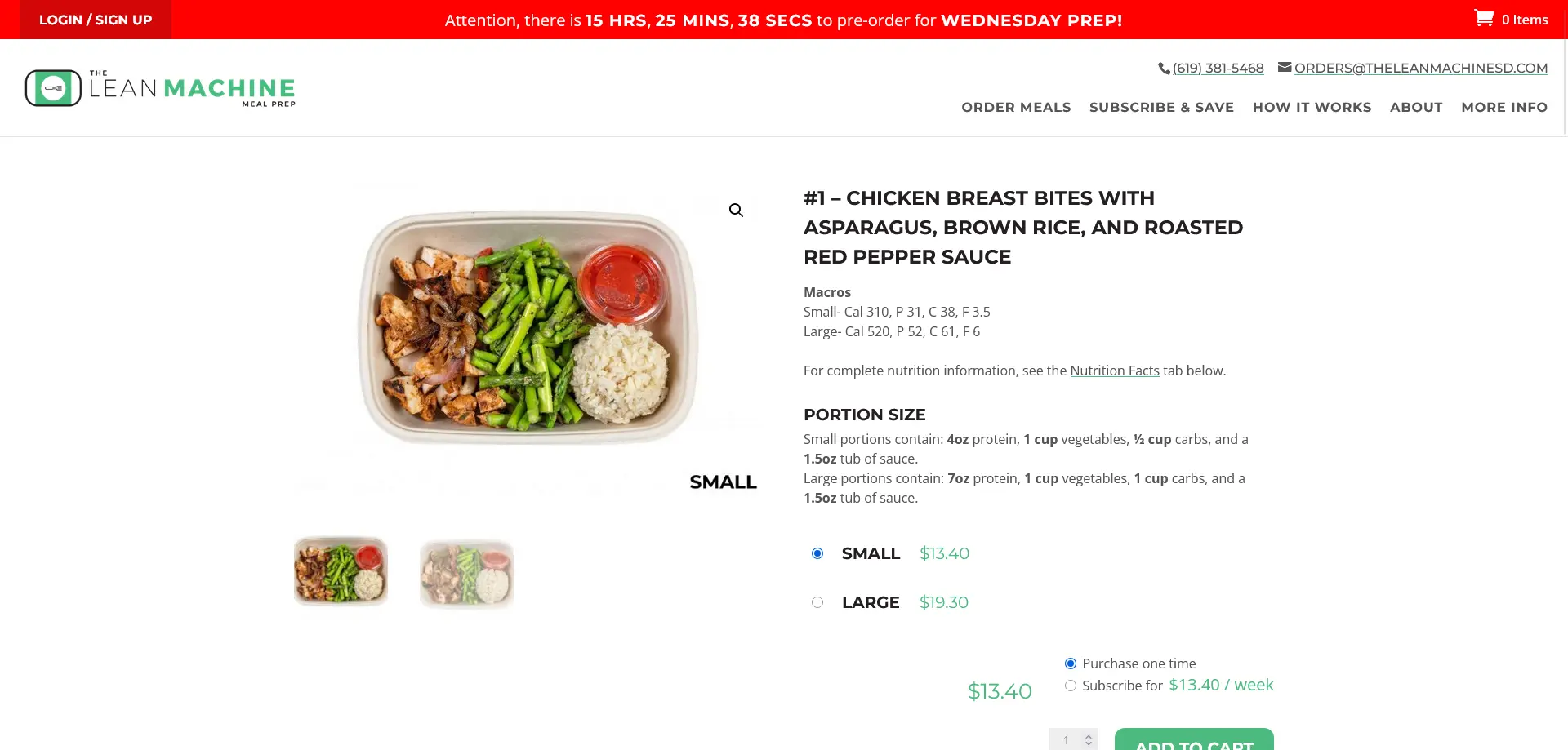 Screenshot of The Lean Machine's website